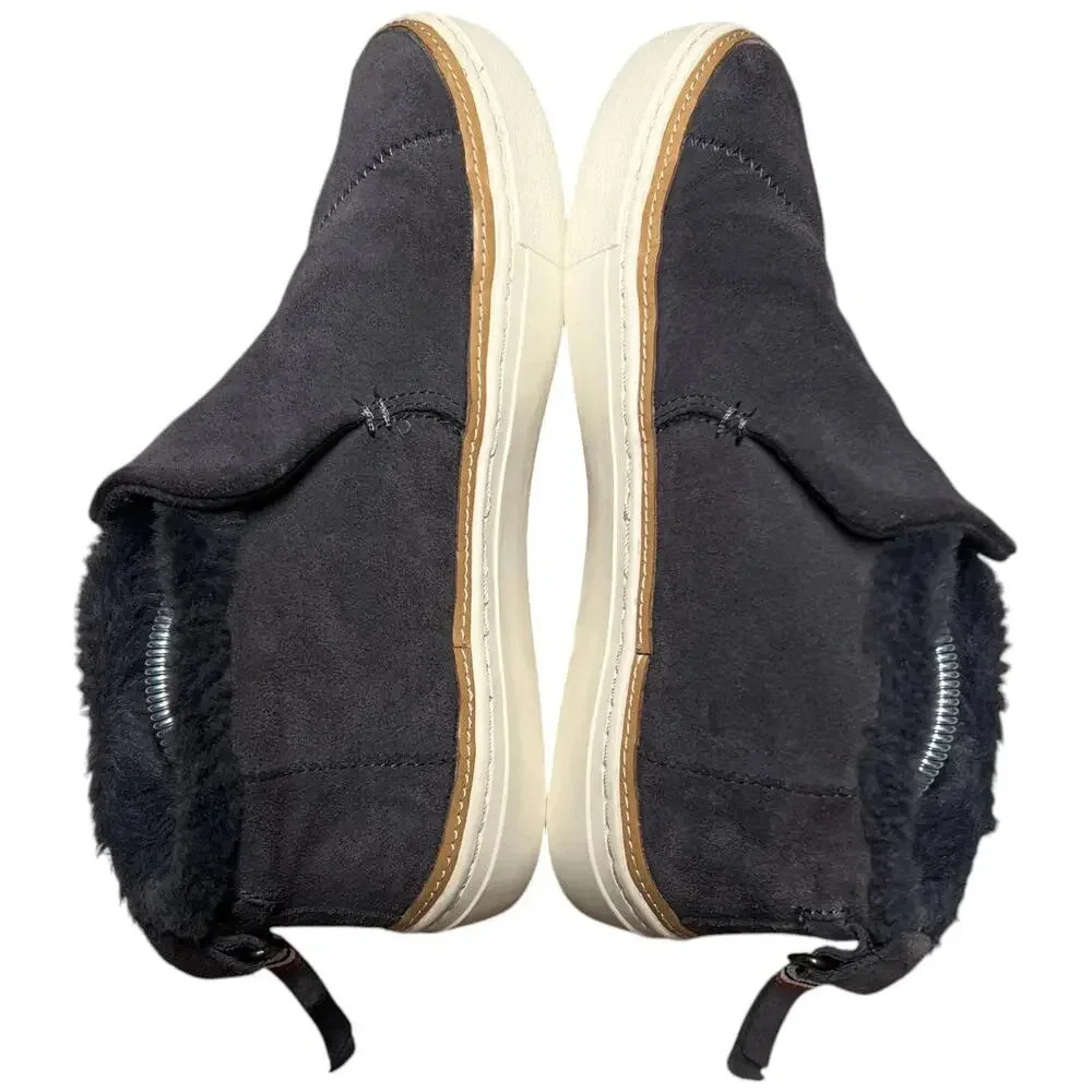 TOMS Paxton Women's 6.5 Gray Suede Ankle Boot Sneaker Faux Fur Lined Shoe - Picture 14 of 15